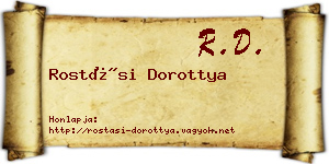 Rostási Dorottya névjegykártya