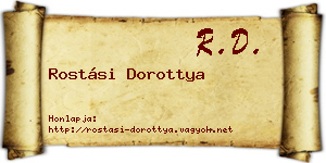 Rostási Dorottya névjegykártya